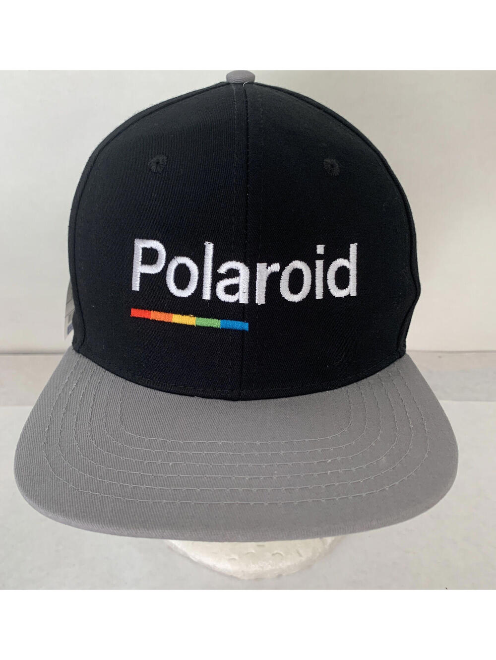 Polaroid SnapBack Hat/Cap Official New Style True Black/Gray Cotton